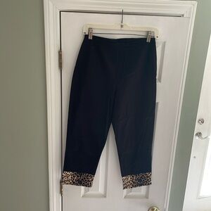 Vintage studio black Capri with leopard cuff